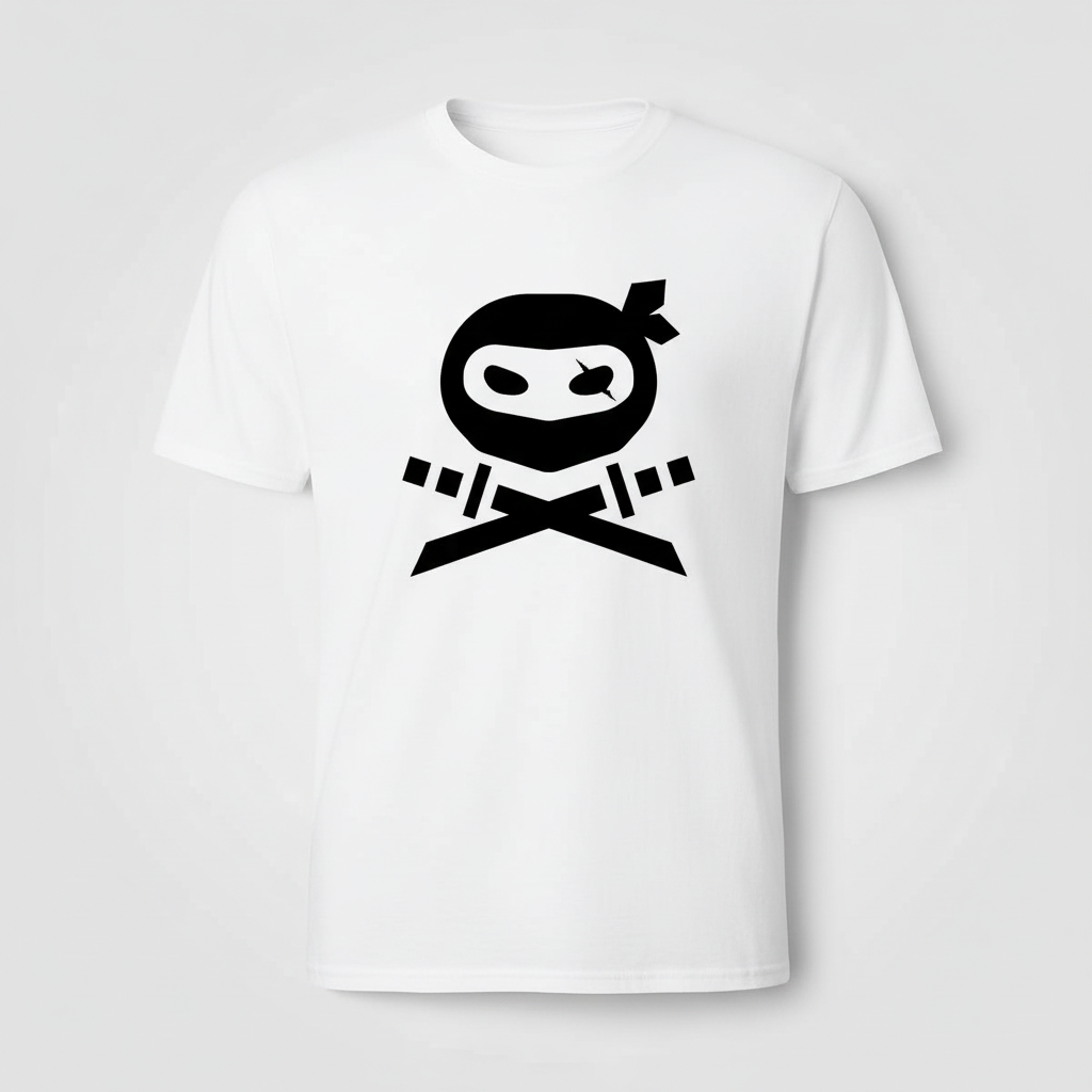 Bad Ninja Logo White T-Shirt